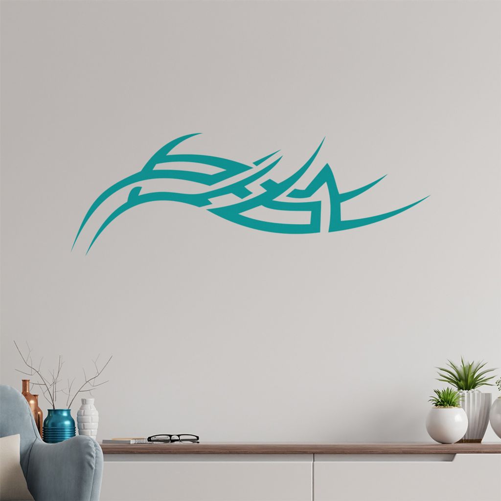 Tribal gezackt Wandtattoo in 6 Größen - Wandaufkleber Wall Sticker - Dekoration, Küche, Wohnzimmer, Schlafzimmer, Badezimmer