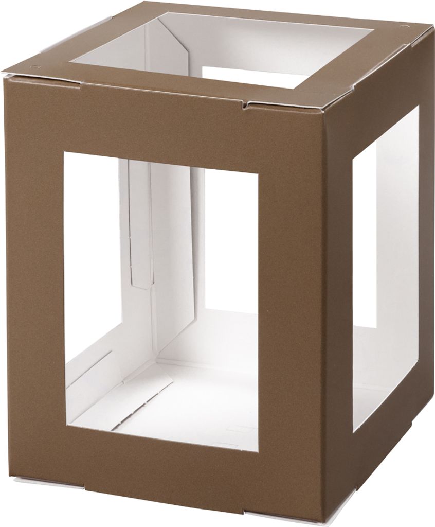 folia Mini-Laternen-Zuschnitt 100 x 100 x 120 mm braun 5 Stück