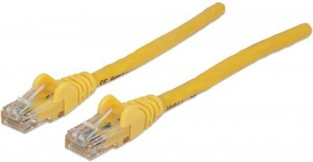 INTELLINET Patchkabel RJ45 U/UTP Cat6 1.00m Hebelschutz gelb