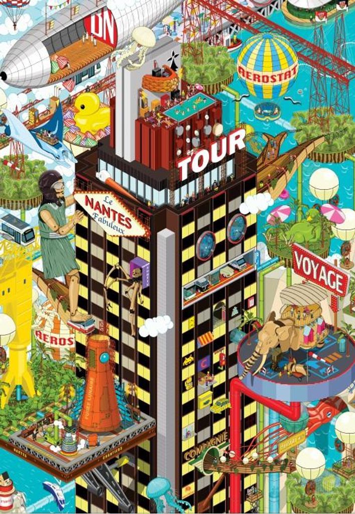 Grafika Puzzle Nantes - The Tower - 1000 Teile Puzzlespaß