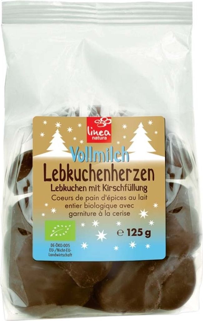 Lebkuchenherzen - Kirschfüllung Vollmilch 125g Produktbild 