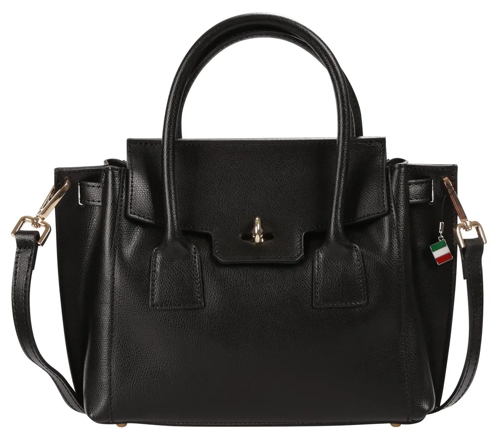Fini le désordre : Sac à main Florence cuir noir avec rangements malins