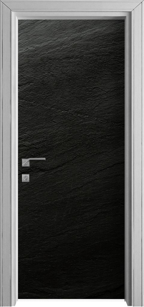 Tür Selbstklebende 80x210 cm Türfolie Türtapete Klebefolie - schwarze Stein
