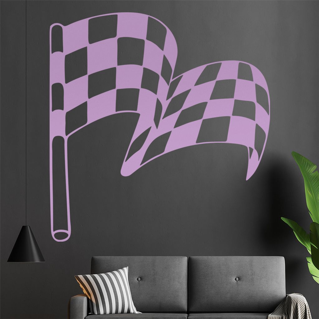 Zielflagge Wandtattoo in 6 Größen - Wandaufkleber Wall Sticker - Dekoration, Küche, Wohnzimmer, Schlafzimmer, Badezimmer