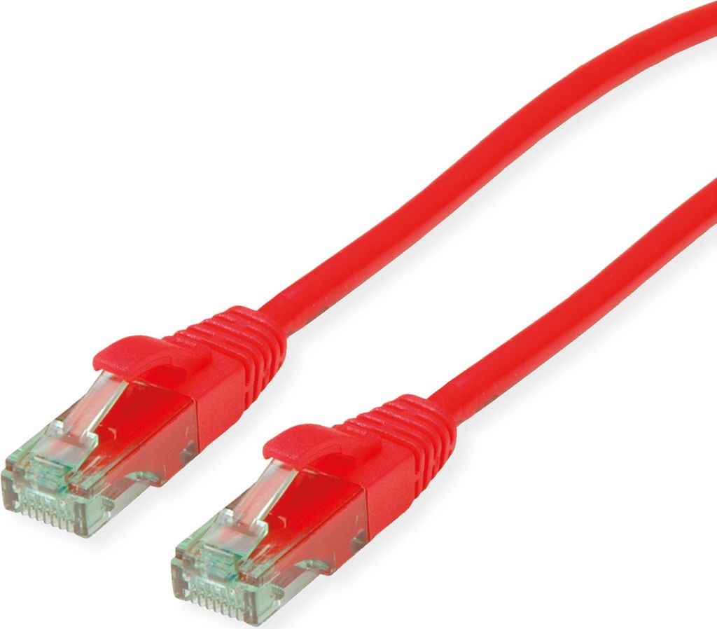 ROLINE RM Patchkabel Cat.6A UTP, rot, 0,5 m