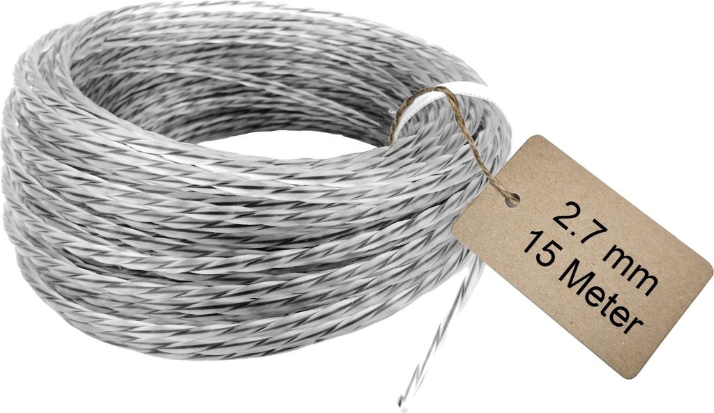 Mähfaden | 2.7 mm | 15 Meter | Verstärkt & Verdrillt, Produktbild 