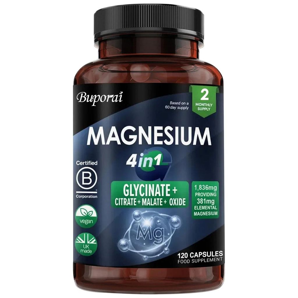 Magnesium 4 in1 (120 Kapseln) Nahrungsergänzungsmittel, Produktbild 