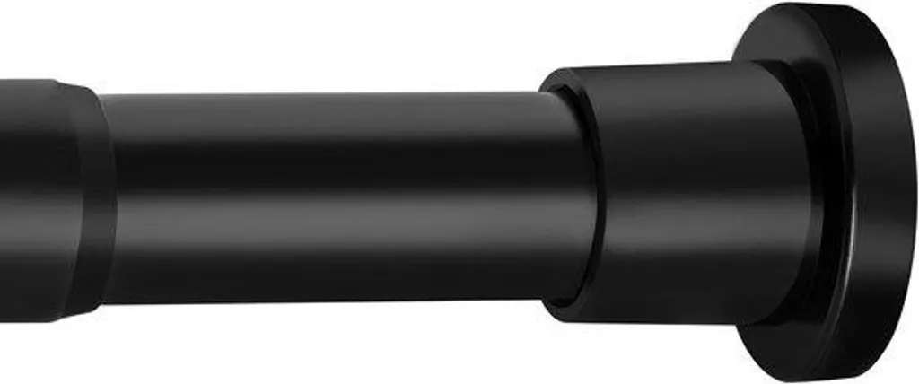 Tringle à rideau de douche noire sans vis, extensible 73-194 cm
