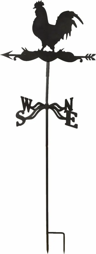 Girouette Coq en Métal avec Support de Toit - Décoration de Jardin Extérieur