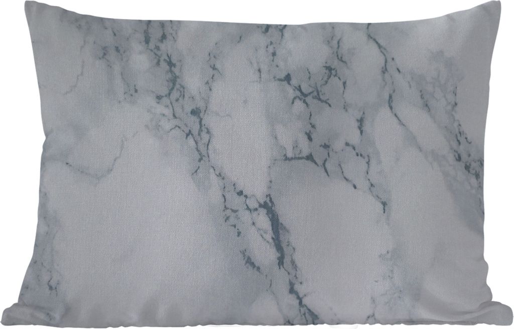 MuchoWow Outdoor Kissen - Marmor - Muster - Gus - Weiß - Marmoroptik - Luxus - 60x40 cm - Wetterfest - Lounge Kissen - Zierkissen - Kissen für ...