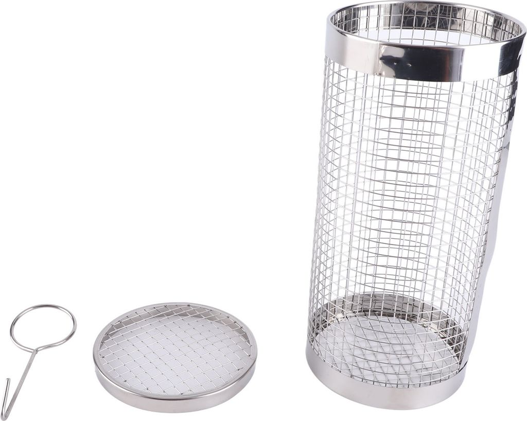 Edelstahl Rollende Grillkorb Drahtgnade Zylindergrill tragbare Camping -Grillgrill BBQ -Werkzeuge kleiner Größe