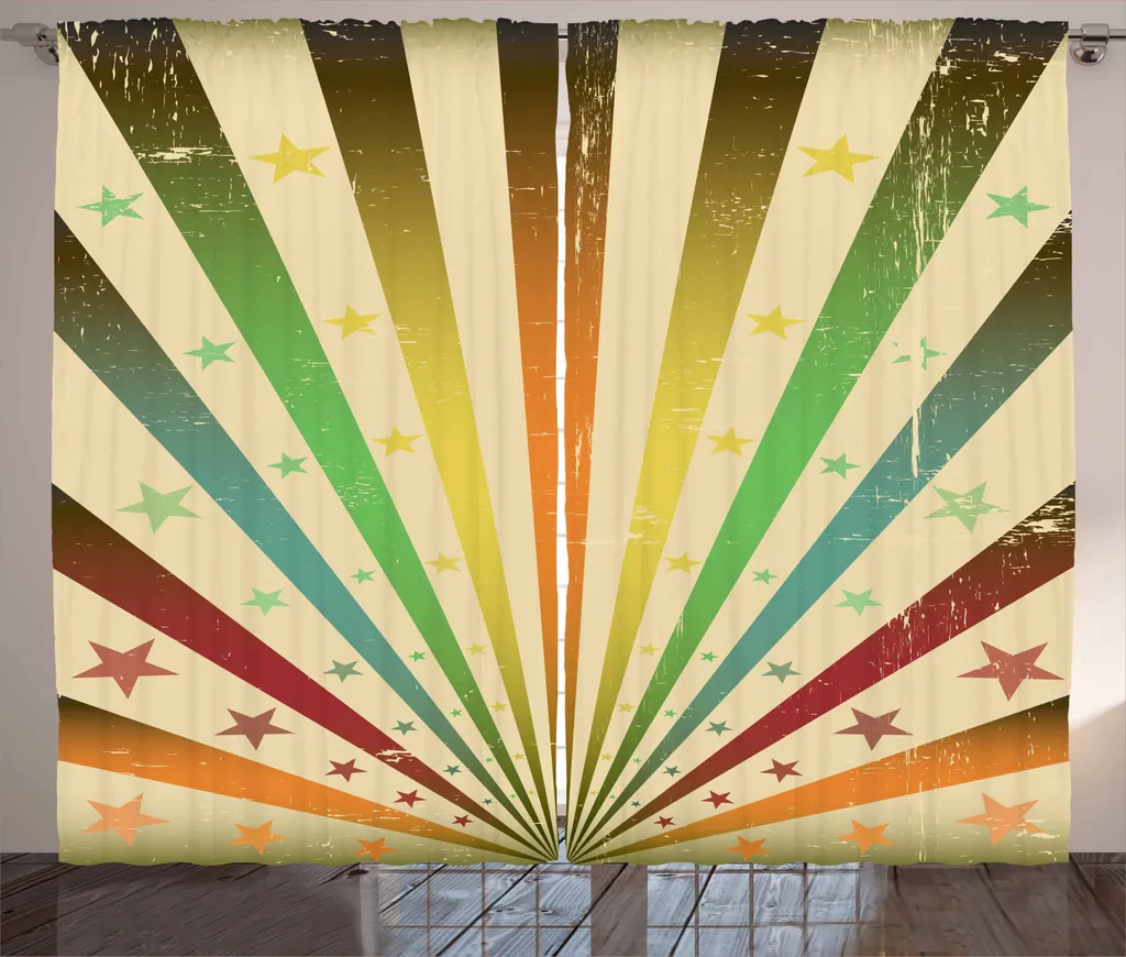 Tenda ABAKUHAUS Rainbow Stripes Sterne 280x245 | Design Moderno Multicolor