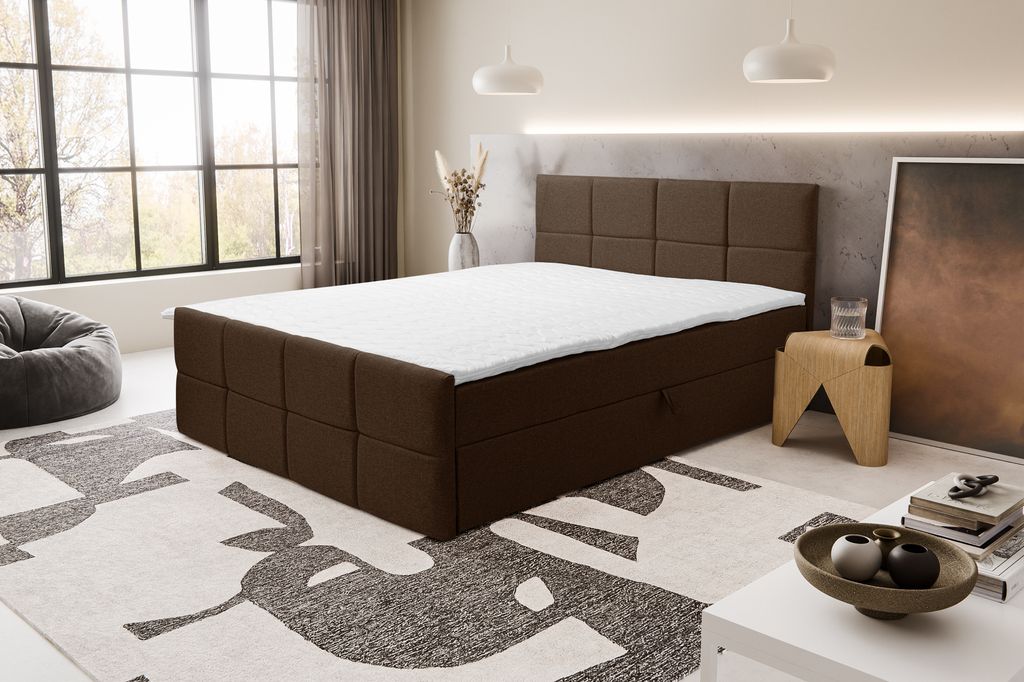VENASI DORIS Boxspringbett 180x200 mit 2 Bettkasten H2/H3 Produktbild 