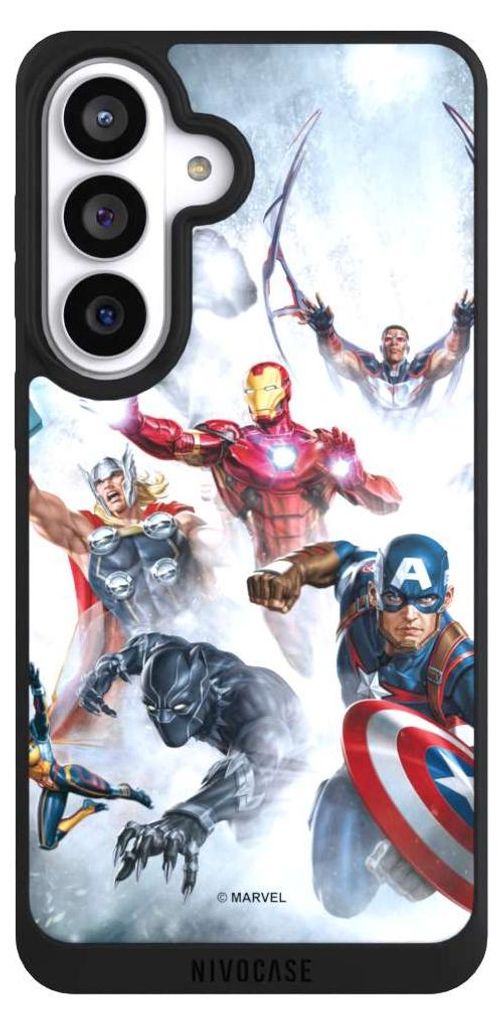 NIVOCASE Handyhülle für Samsung Galaxy S26+ Hülle NIVOpure Case Schwarz Offizielles Lizenzprodukt Marvel The Avengers