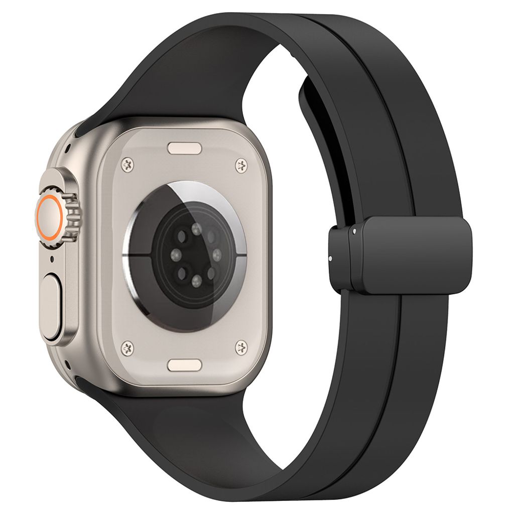 Techsuit - Ersatzarmband - Apple Watch 1 / 2 / 3 / 4 / 5 / 6 / 7 / 8 / 9 / SE / SE 2 / Ultra / Ultra 2 (42 / 44 / 45 / 49mm) - Schwarz KP29285