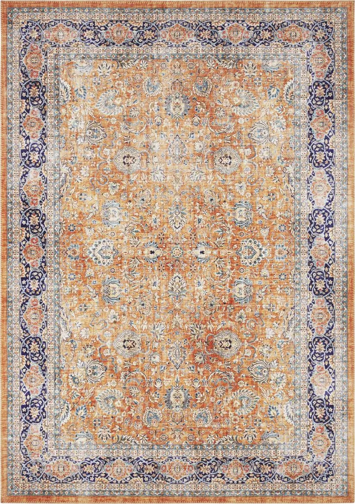 Grand Tapis de Passage Jaune Doré 80 x 200 cm pour Couloir et Chambre