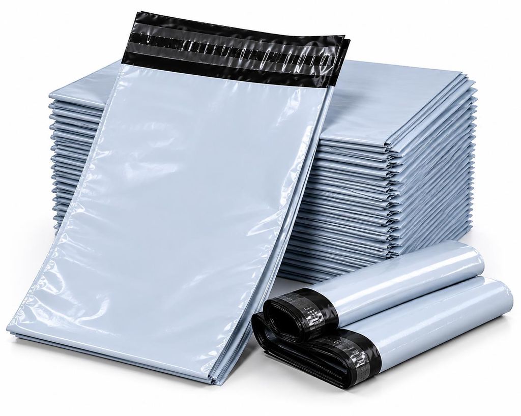 250 Stück Folienversandtaschen selbstklebend | 200 x 350 mm Versandbeutel Gau mit Selbstklebeverschluss | 20 x 35 cm Versandtüten blickdicht aus ...