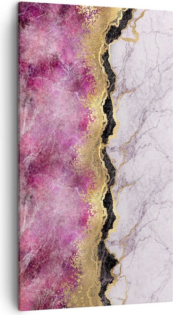 Bild auf Leinwand - Leinwandbild - Einteilig - Rosa golden Hintergrund - 45x80cm - Wand Bild - Wanddeko - Wandbilder - Leinwanddruck - Bilder - Wan...
