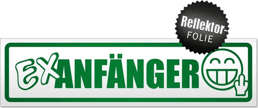 Ex Anfänger Magnetschild Schild magnetisch