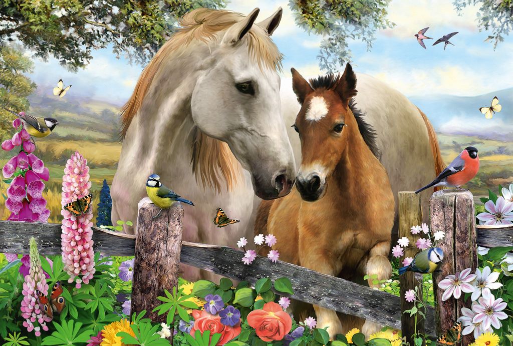 Puzzle 150T. Jument et poulain Image du produit 