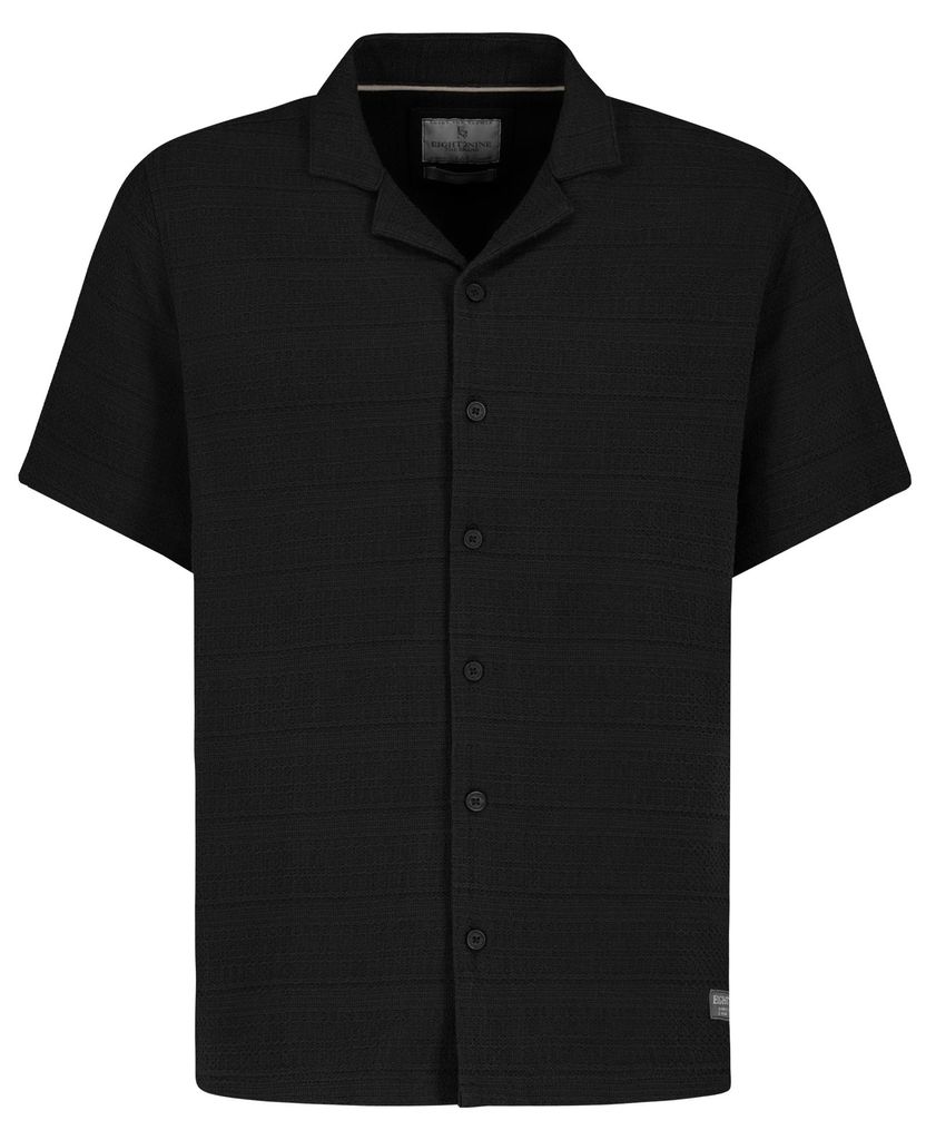 EIGHT 2 NINE Bequemes Kurzarmshirt V-Ausschnitt Unifarben Casual Größe: XL