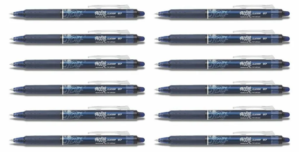 Stylo Effaçable Rétractable Pilot FriXion Clicker 07 Noir-Bleu 0,7