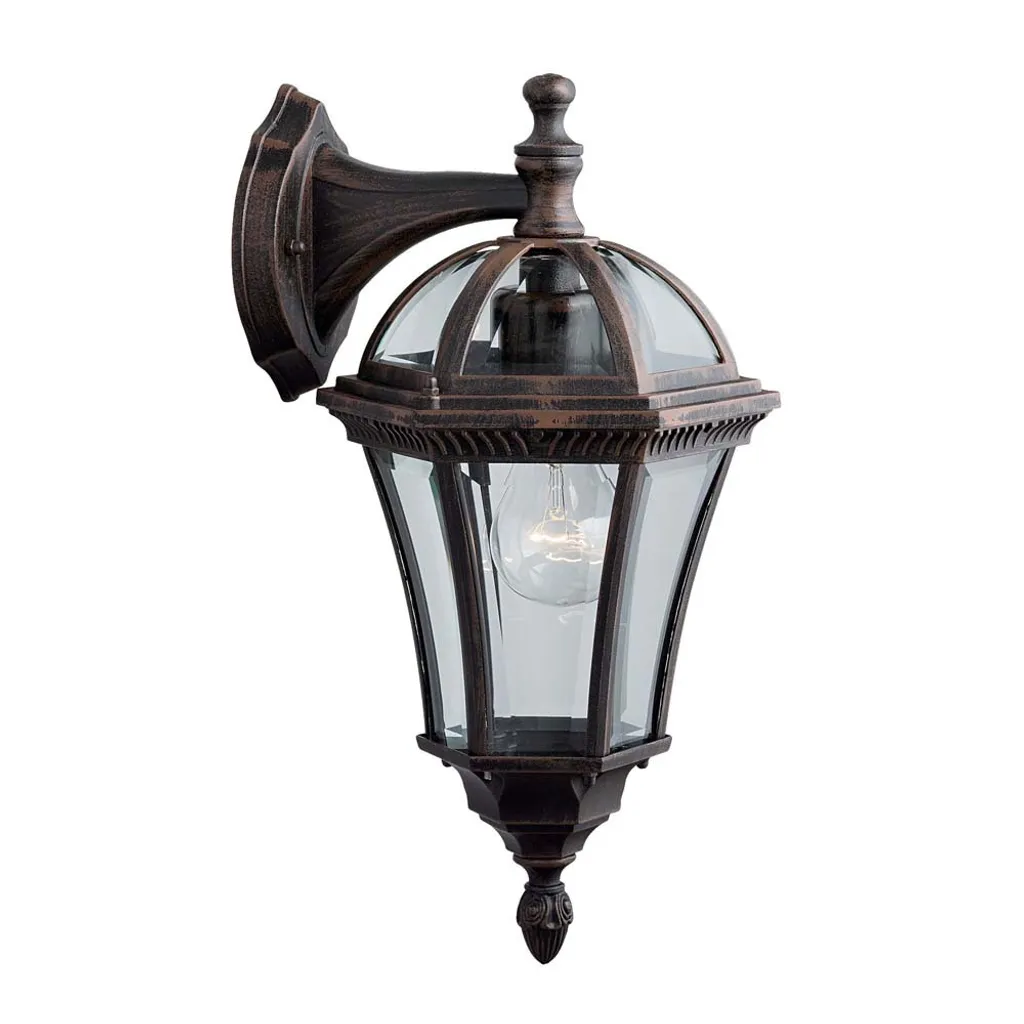 Applique Capri IP44 suspendue rustique marron avec diffuseur verre - 2
