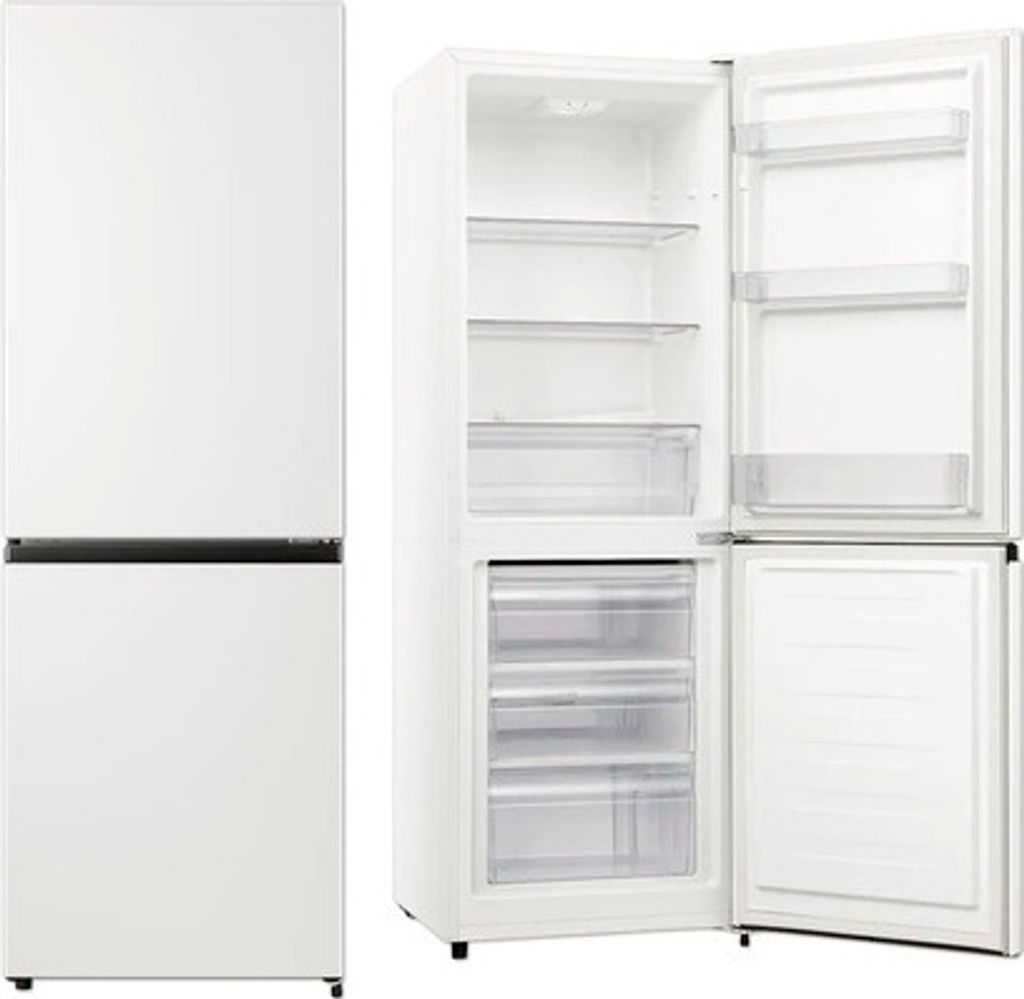 PKM Kühl-Gefrierkombination 230 L Weiß Kühlschrank freistehend LED