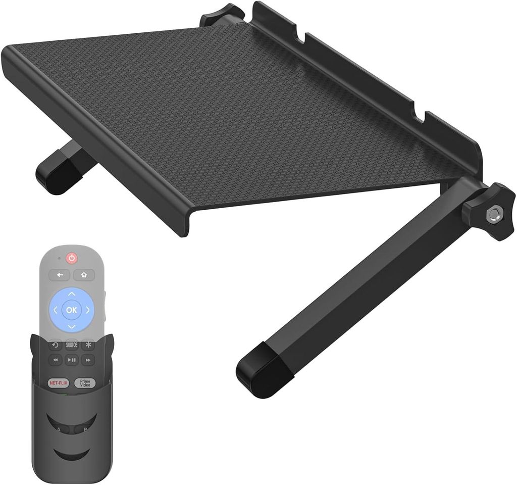 13 Zoll breite Plattform, einstellbares TV -Regal, Bildschirmregalhalterung, Streaming -Geräte der oberen Halterung, Kabelbox, Router -Home -Dekor...