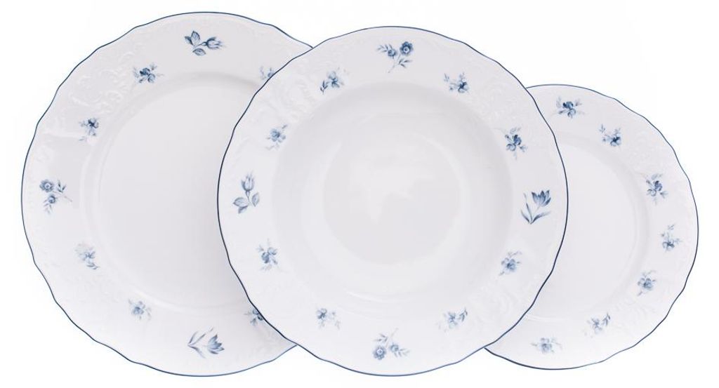Thun 1794 Bernadotte, sada talířů, modré růže, Thun, 18 Obrázek produktu 
