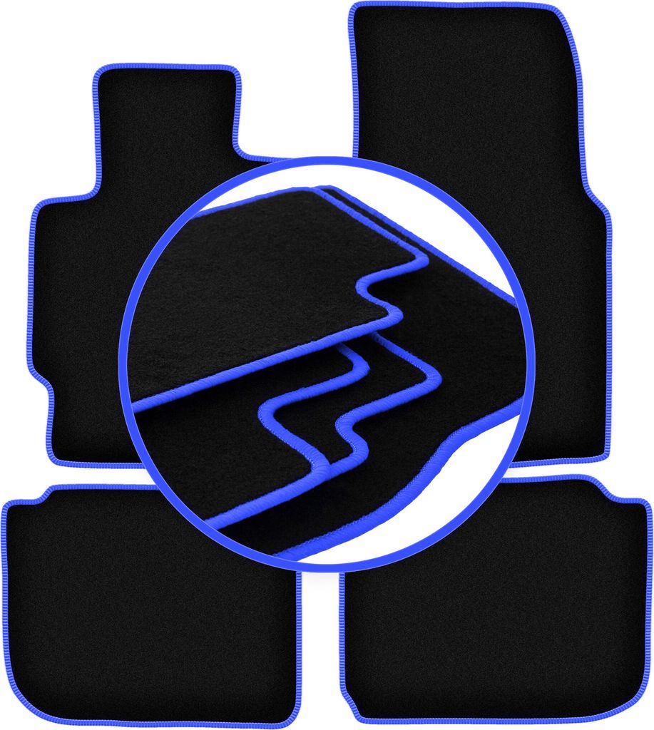 CARLUX-BLUE Autofußmatten für: Honda CR-V I SUV (1995-2001)