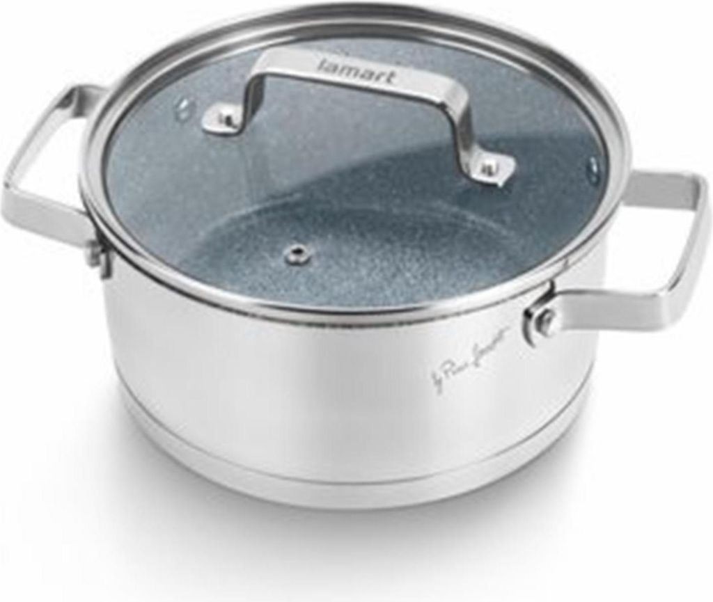 Lamart Garnek ze stali nierdzewnej 18cm STONESS LT1102 Zdjęcie produktu 