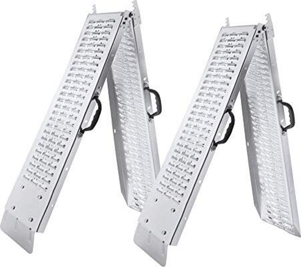 YARDIN 2 x Faltbare Auffahrrampe Klappbare Laderampen 400 kg/Paar max Faltrampe für Moto und Zugangsrampe 180 x 22.5X 4.5cm Pro Stück Motorrad AT...