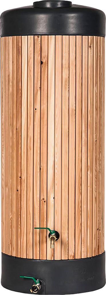 Regentonne Regensäule REALWOOD 400 Liter mit Massivholz