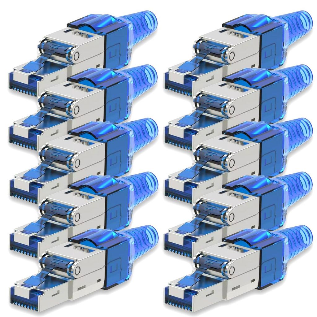 Netzwerkstecker CAT 7 Werkzeuglos 10 RJ45 Netzwerk Stecker Produktbild 