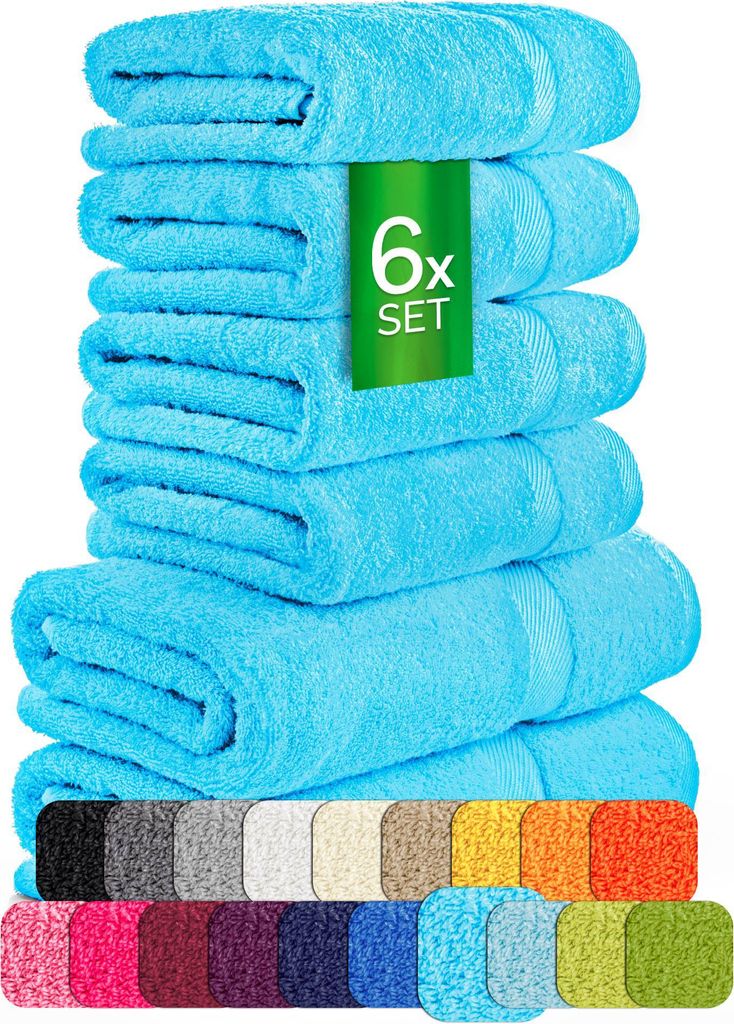 etérea Frottier Handtuch Baumwolle 6 teilige Set Produktbild 