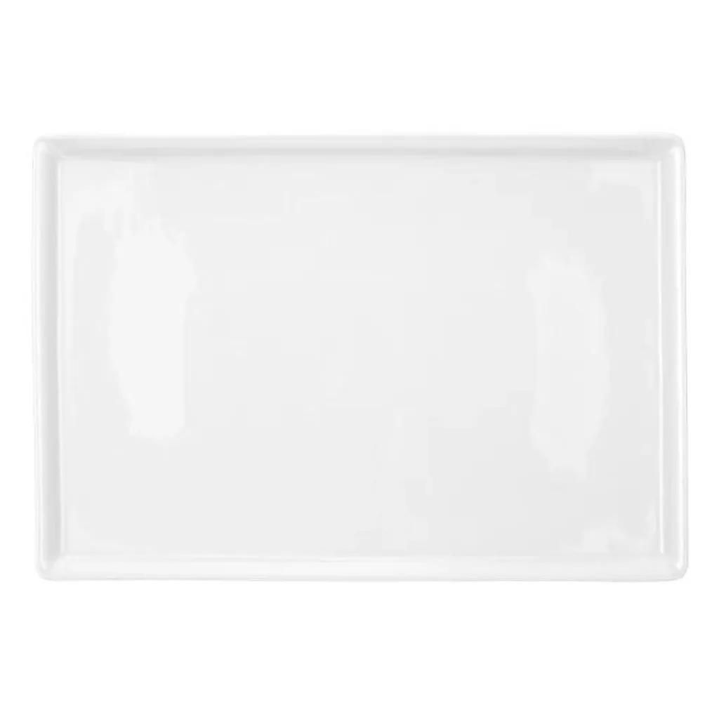 Seltmann Weiden Buffet-Gourmet Platte 32,5x22,4 cm Porzellan weiß