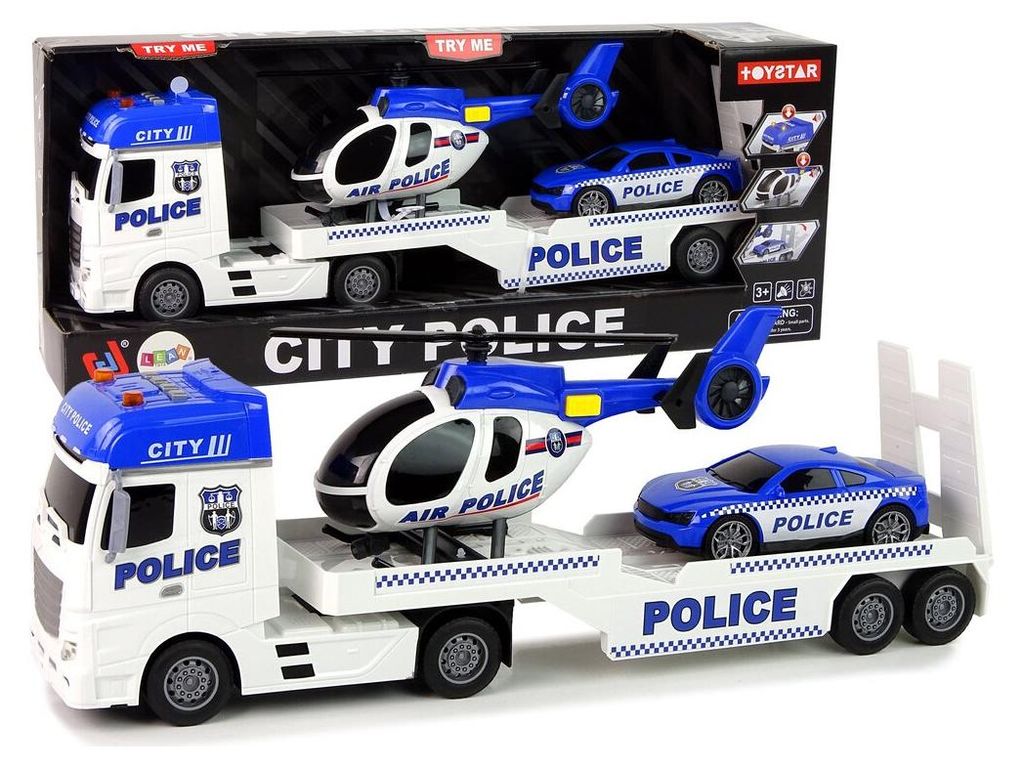 Caravan della polizia + elicottero e auto Immagine del prodotto 