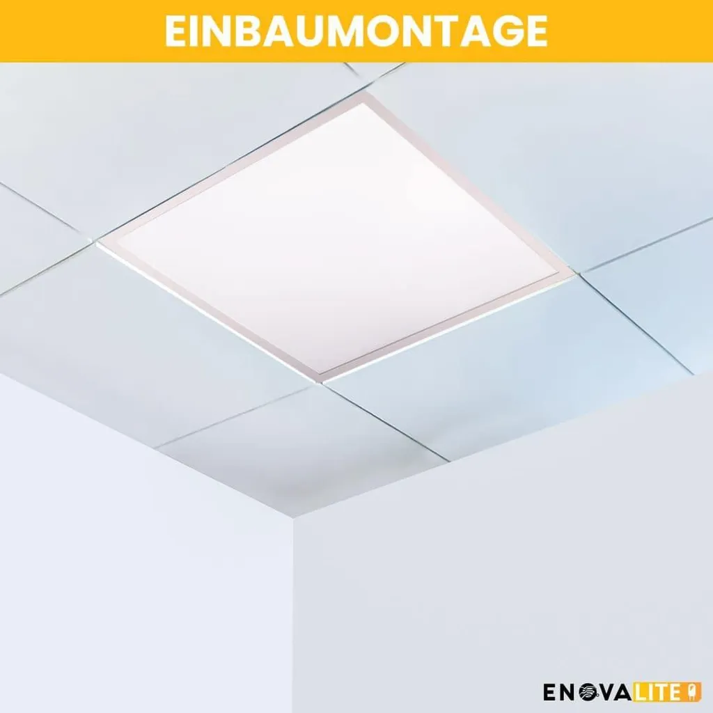 Panneau LED Bureau 620x620 ENOVALITE Eclairage Doux Blanc Chaud 36W - 8