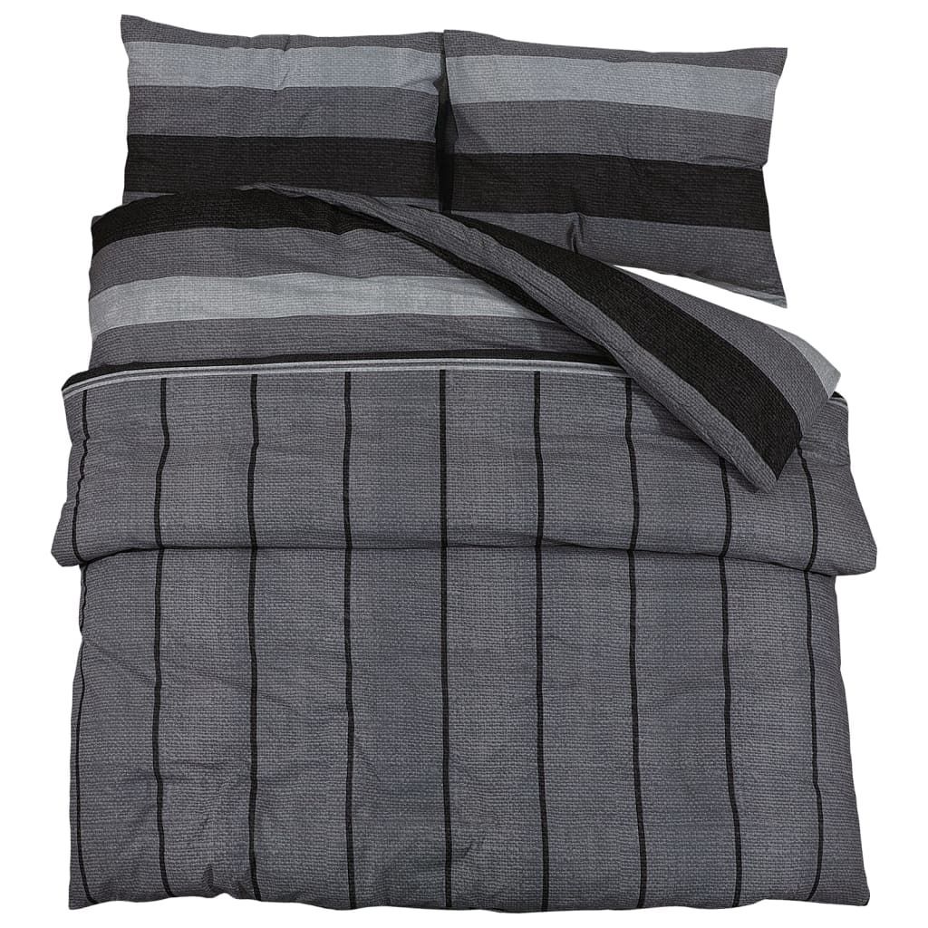 vidaXL Bettwäsche-Set Dunkelgrau 140x200 cm Baumwolle Produktbild 