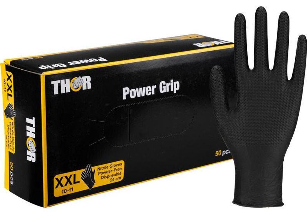 Thor Power Grip, Schwarz, Gr. XXL | Packung (50 Stück)