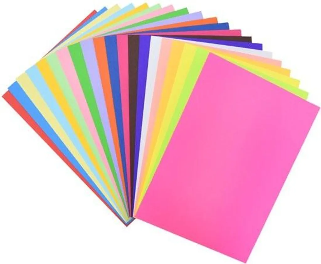 200 Fogli Carta Colorata A4 per Origami e Lavoretti Bambini 20 Colori