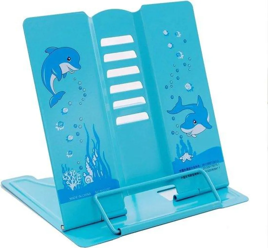 Porte-recettes réglable bleu avec motif dessin animé pour enfant - Ergonomique