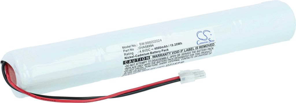 vhbw Akku Ersatz für Schneider OVA58994 für Fluchtweg, Notfallbeleuchtung (4000 mAh, 4,8 V, NiCd)