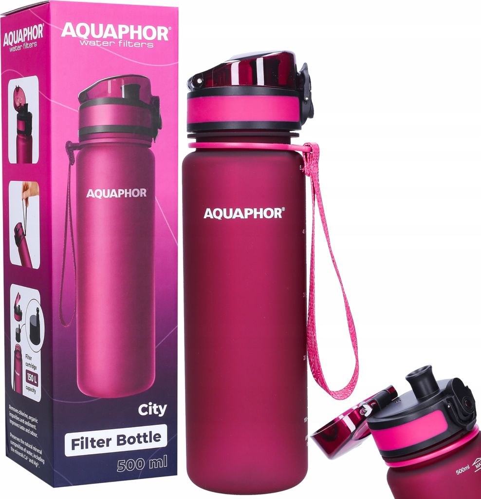 AQUAPHOR City Filter Bottle, 500 ml Ruby Image du produit 