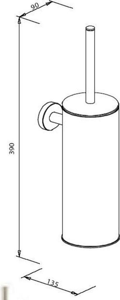 Dietsche WC Wandgarnitur Metall chrom Quaruna 75 x 10 75 x 10, 754710