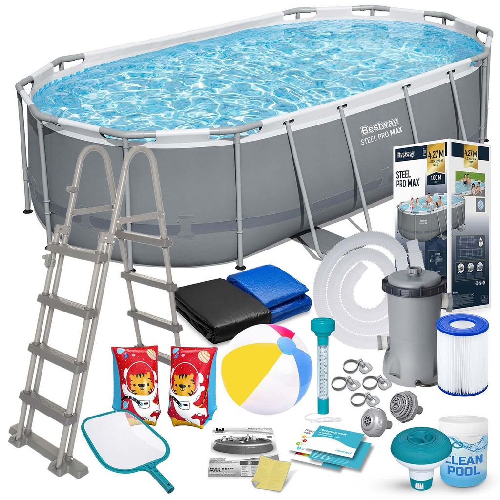 Piscina da giardino con telaio 427 x 250 x 100 cm 18-in-1 Immagine del prodotto 