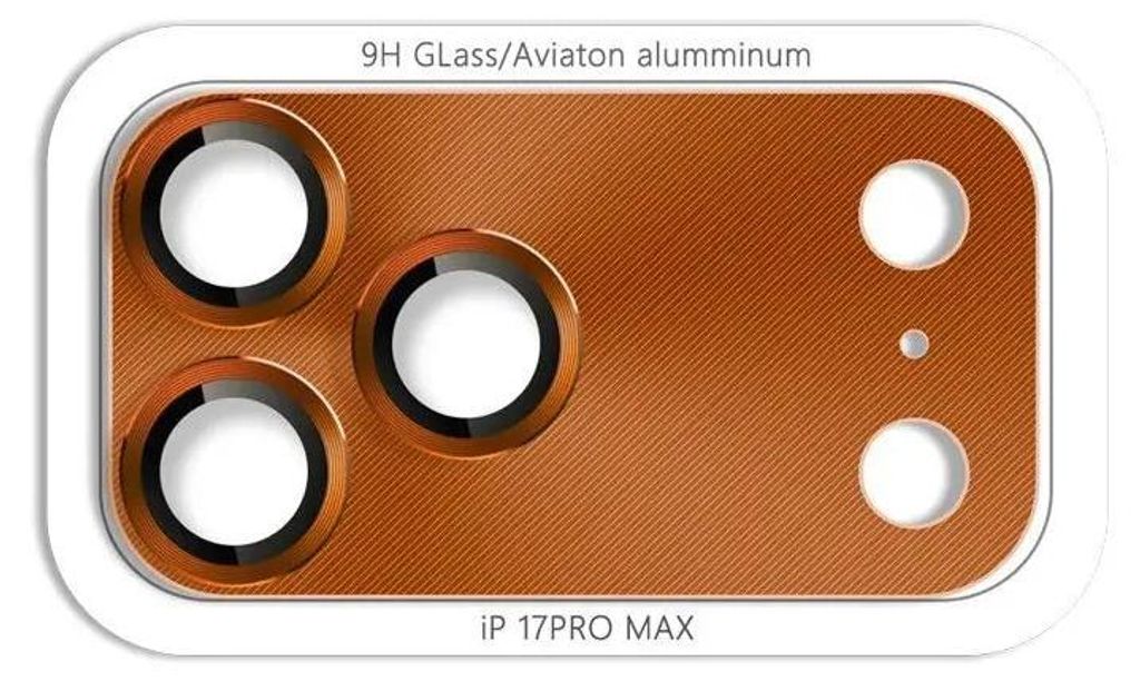 Glas-Schutzfolie für die Rückkamera des iPhone 17 Pro Max in Cosmic Orange
