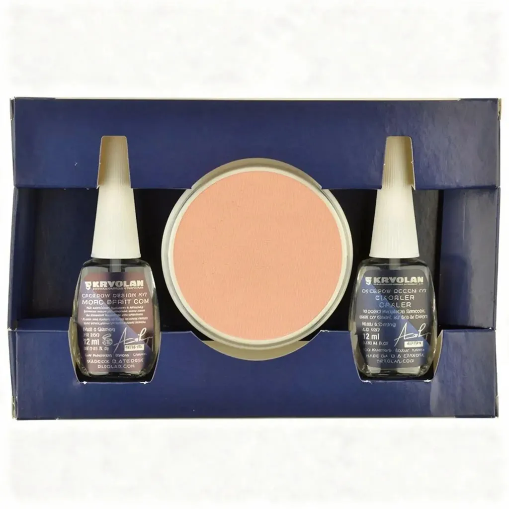Palette sourcils Kryolan professionnelle 3 couleurs avec fards mats