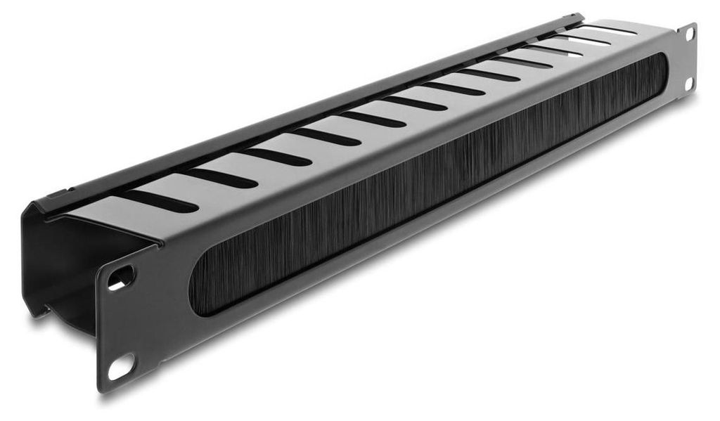 Delock 19? Kabelmanagement Rangierpanel mit Bьrste 1 HE schwarz